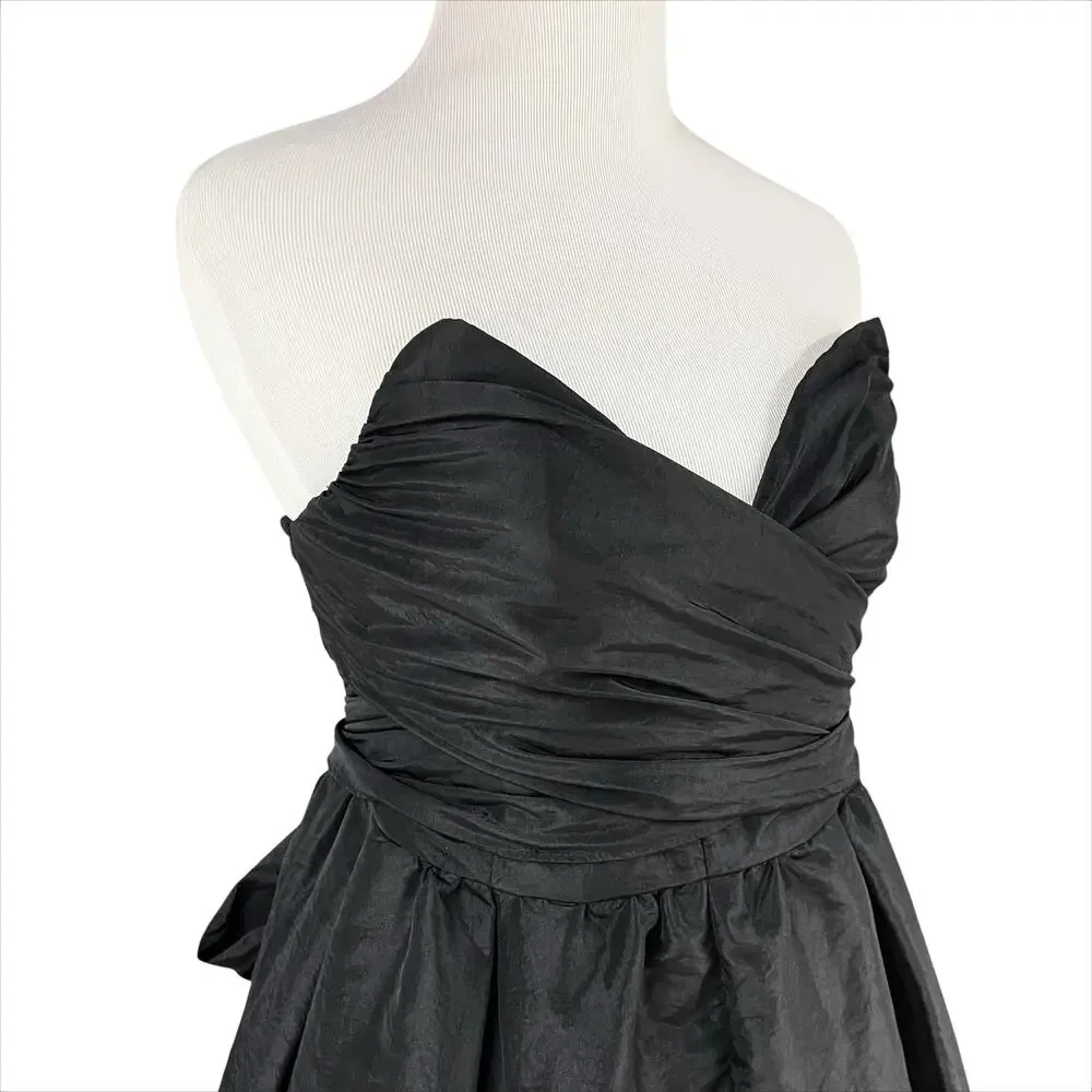 FREE PEOPLE Jade Jumpsuit Dramatic Strapless Palazzo Nylon Jumpsuit Black Size S